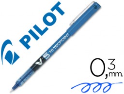 Bolígrafo roller Pilot V-5 punta aguja tinta azul 0,5 mm.